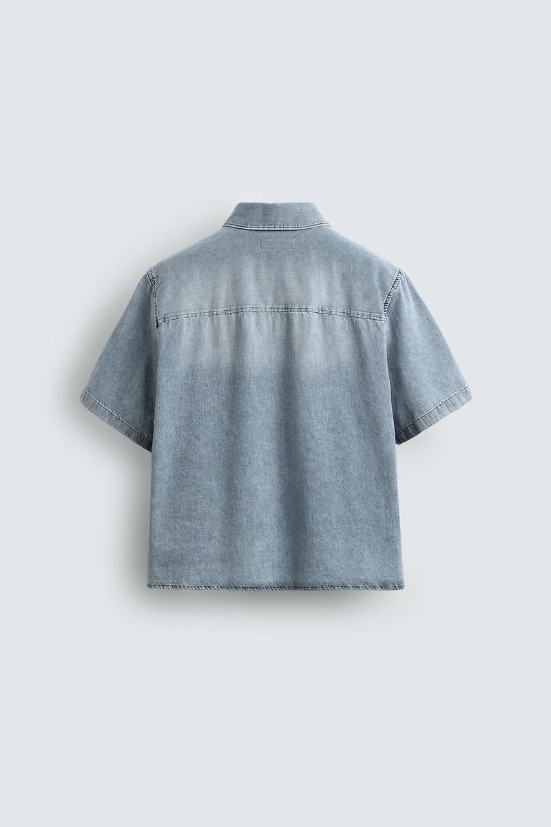 LIGHTWEIGHT BOXY FIT DENIM SHIRT