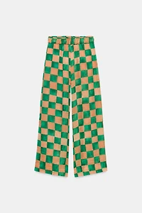 RAMIE PLAID PALAZZO PANTS ZW COLLECTION