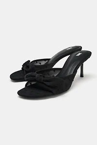 MESH HEELED SANDALS