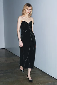 ROBE BUSTIER EN VELOURS ZW COLLECTION LIMITED EDITION