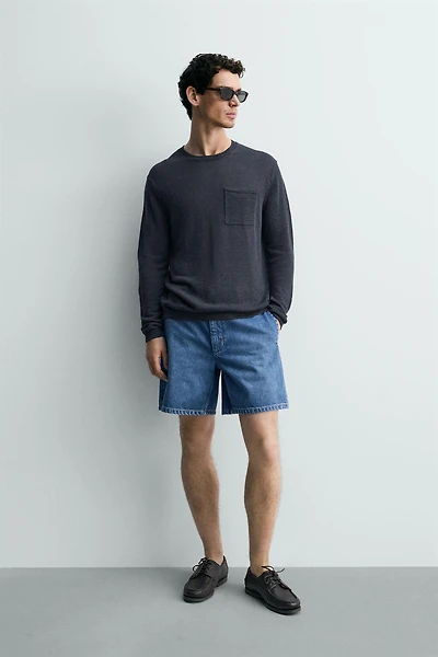 REGULAR FIT 100% LINEN JUMPER
