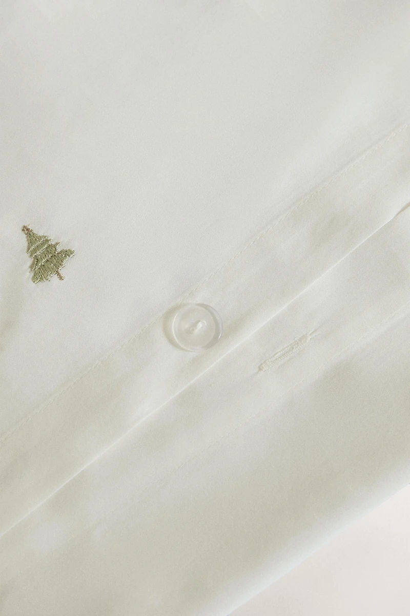 EMBROIDERED SATEEN CHRISTMAS DUVET COVER