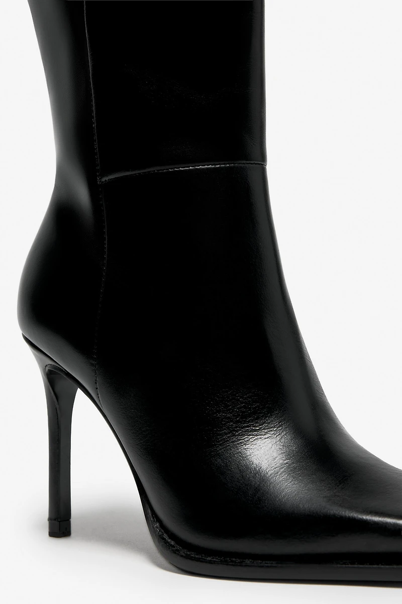 LEATHER HEEL BOOT LUDOVIC DE SAINT SERNIN x ZARA