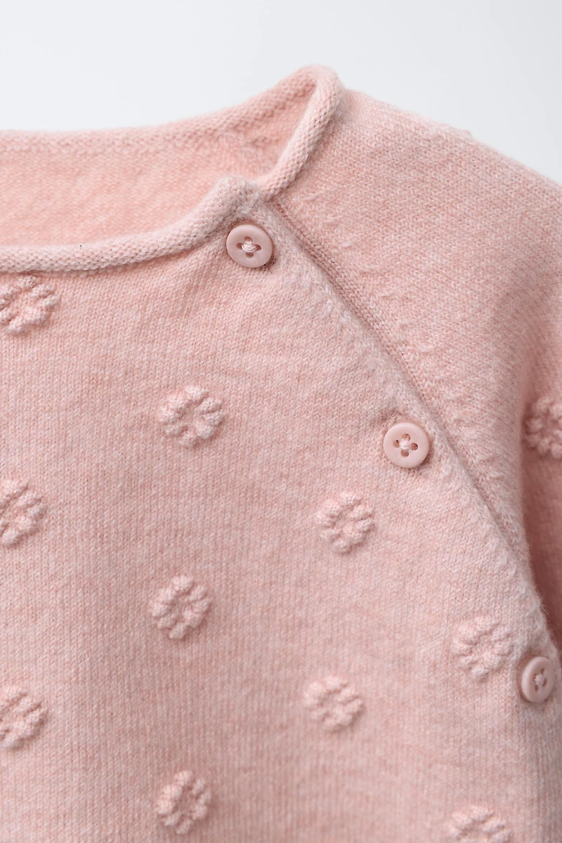 EMBROIDERED FLORAL KNIT JUMPER