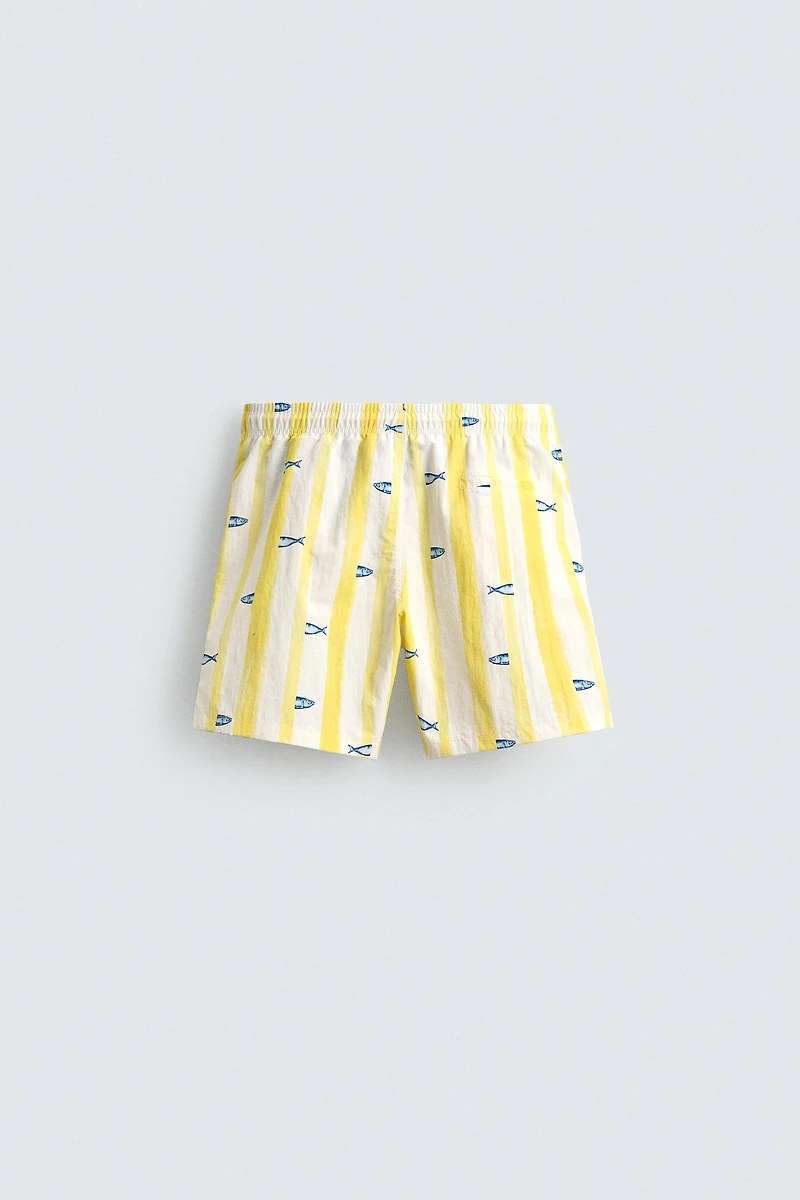 FISH STRIPE SWIMSUIT