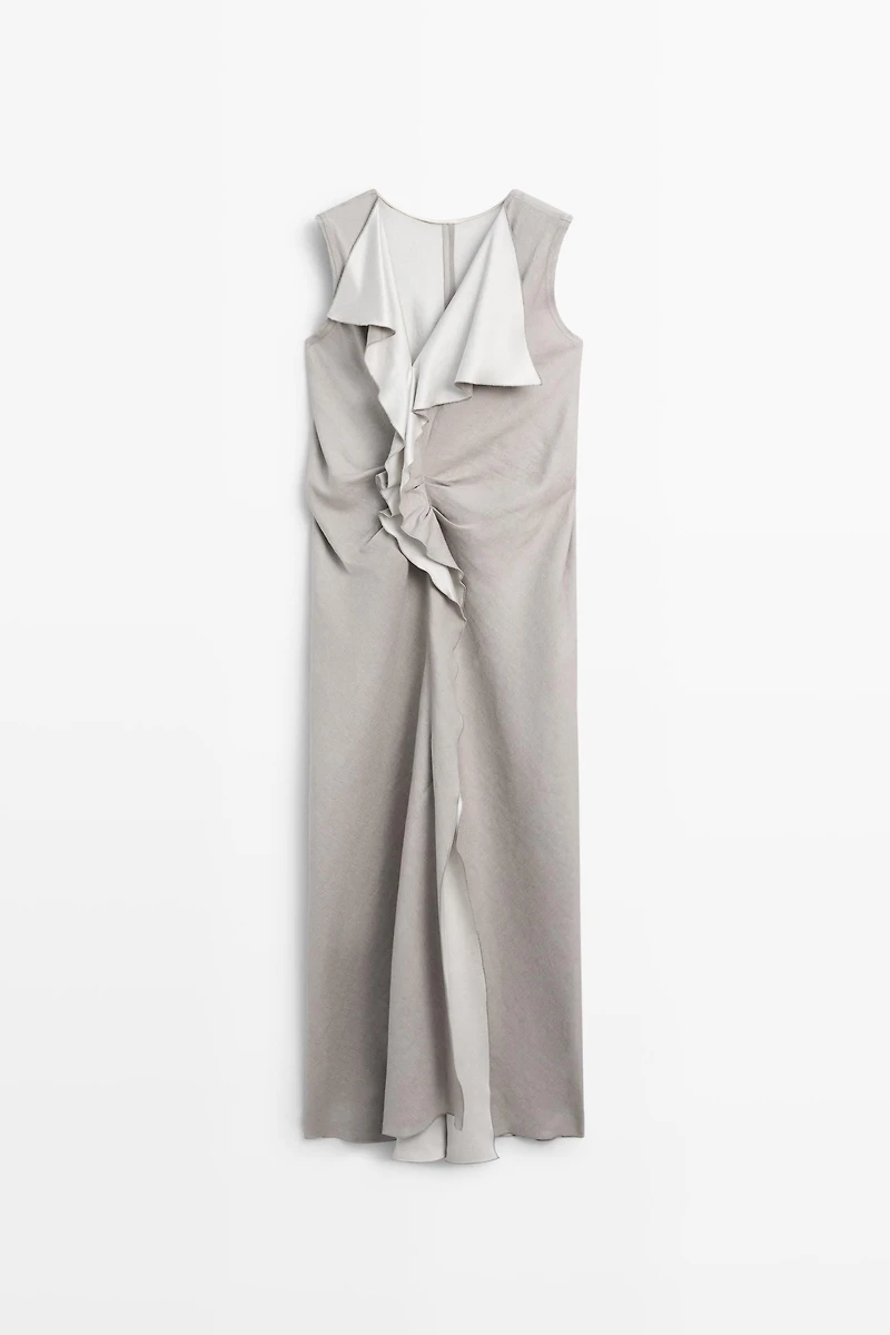 Flowing dress with ruffle detail - STUDIO