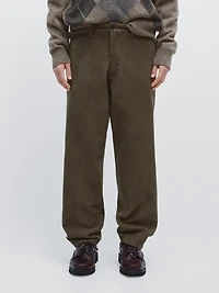 Straight-leg corduroy trousers