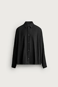 RELAXED FIT TEXTURED OVERSHIRT