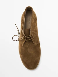 Soft split suede ankle boots