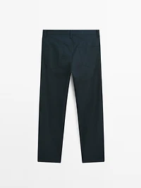 Faux jean tapered fit léger