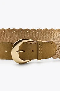 WOVEN RAFFIA BELT