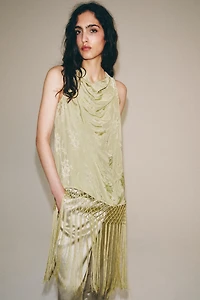 ZW COLLECTION FRINGED JACQUARD TOP