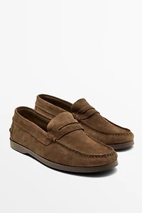 Soft leather penny loafers