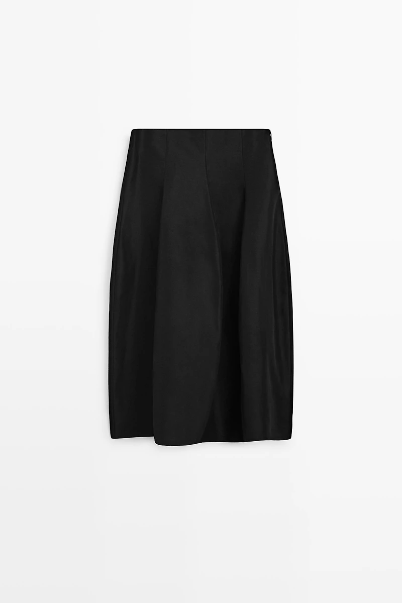 Flowing Seamed Midi Skirt - STUDIO