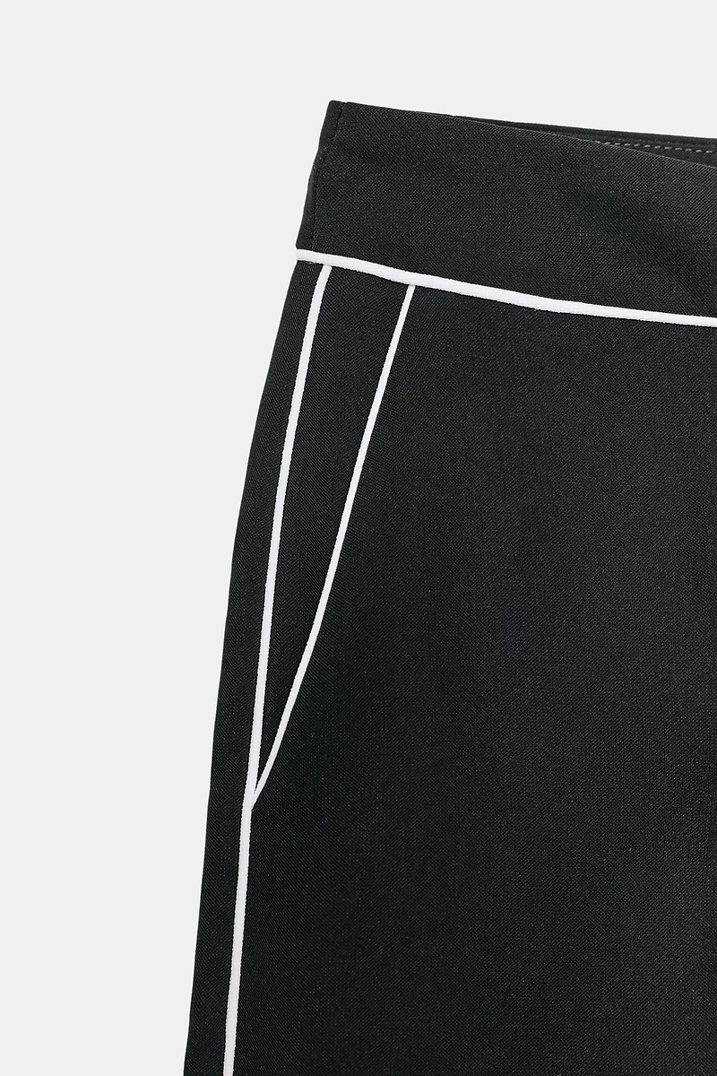 LONG CONTRAST PIPING SHORTS