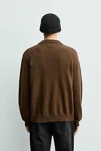 WOOL - ALPACA KNIT OVERSHIRT ORIGINS