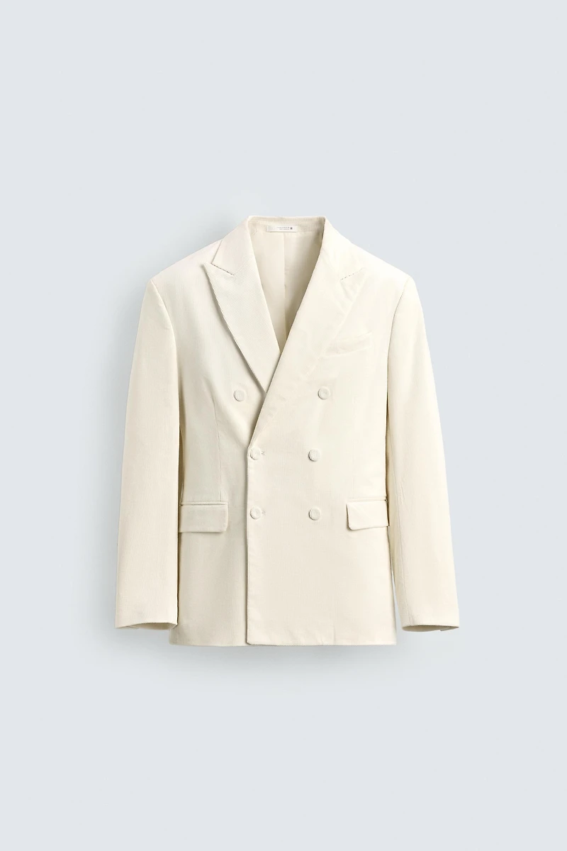DOUBLE BREASTED CORDUROY BLAZER