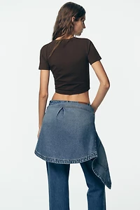 CROPPED STRETCH T-SHIRT