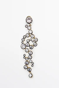 Spiral rhinestone dangle earrings