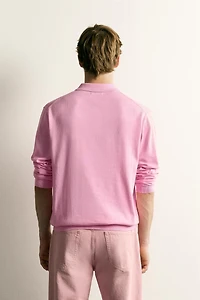 RELAXED FIT KNIT POLO SHIRT