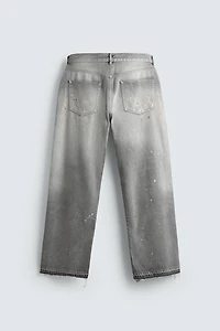 RELAXED FIT SPLATTER JEANS