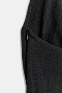 ROBE MI-LONGUE HALTER EN GAZE AVEC NŒUD