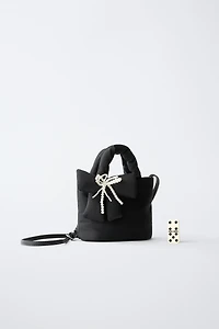 NYLON BOW CROSSBODY BAG