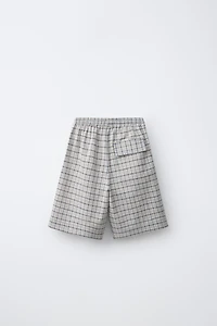 PLAID PRINT SHORTS