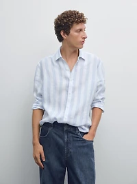 Regular fit wide stripe shirt