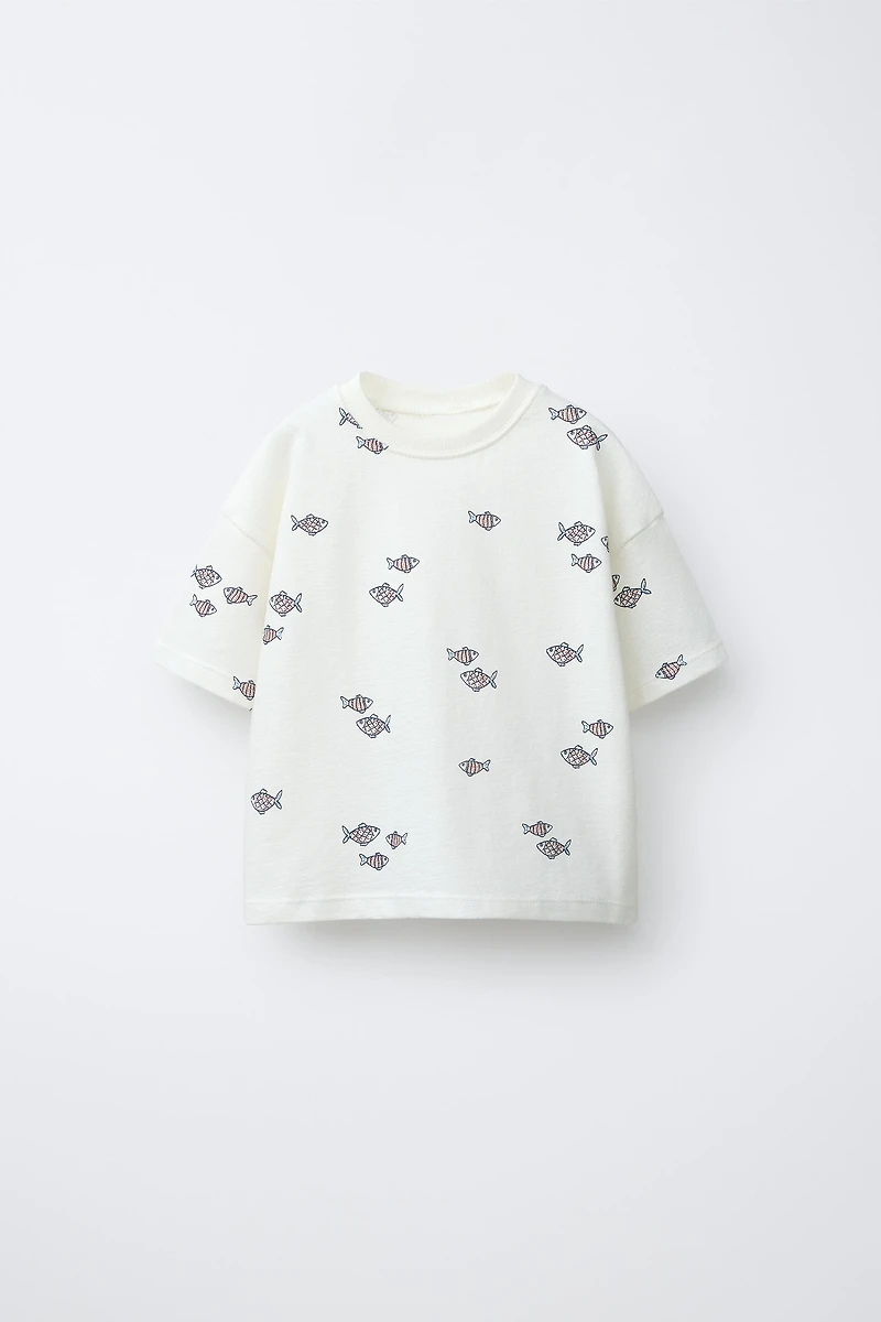 FISH PRINT T-SHIRT