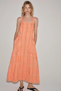 ZW COLLECTION STRIPED MIDI DRESS