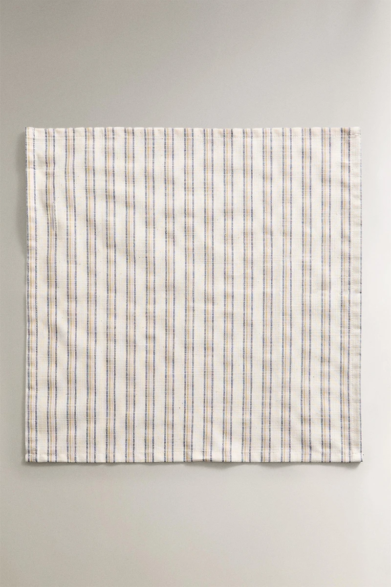 SET OF DYED THREAD STRIPED NAPKINS (PACK OF 2)