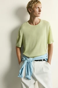 T-SHIRT EN MAILLE LÉGÈRE RELAXED FIT
