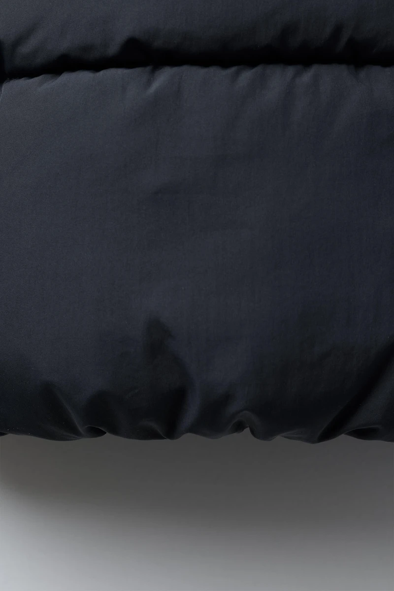 COLOR BLOCK WATER REPELLENT FLEECE PUFFER COAT