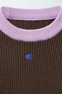 CHAMPION ® X ZARA CONTRAST COLLAR RIBBED SWEATER