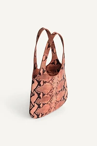 EMBOSSED LEATHER MINI TOTE LIMITED EDITION