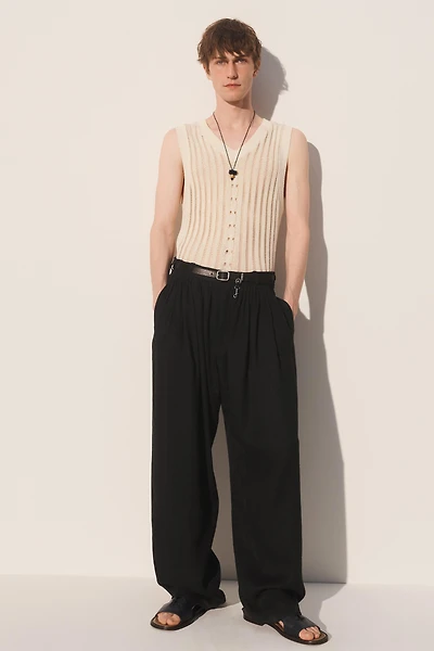 OPENWORK KNIT TANK TOP