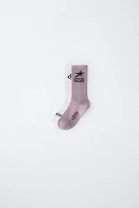 TWO-PACK OF PRINTED LONG SOCKS