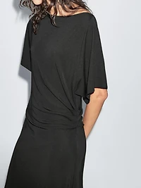Midi dress with gathered detail