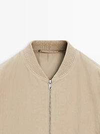 Linen bomber jacket