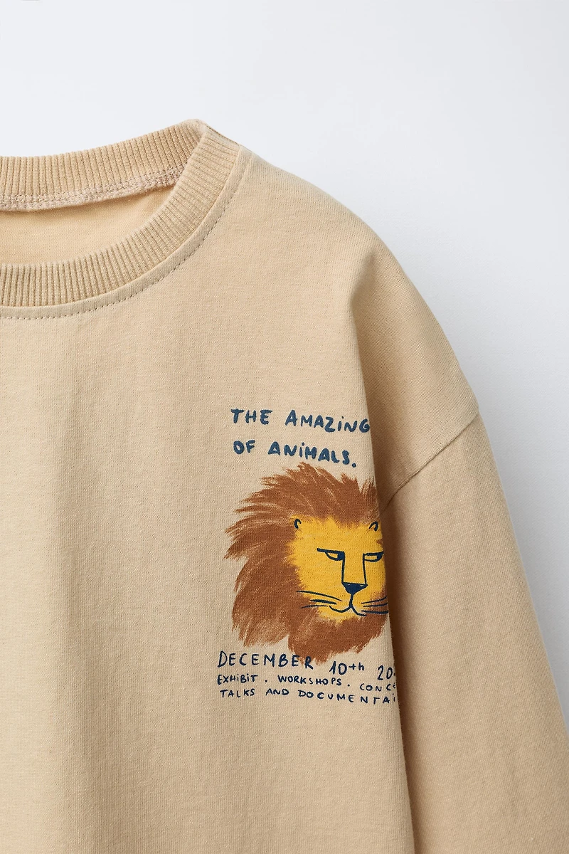T-SHIRT À IMPRIMÉ LION