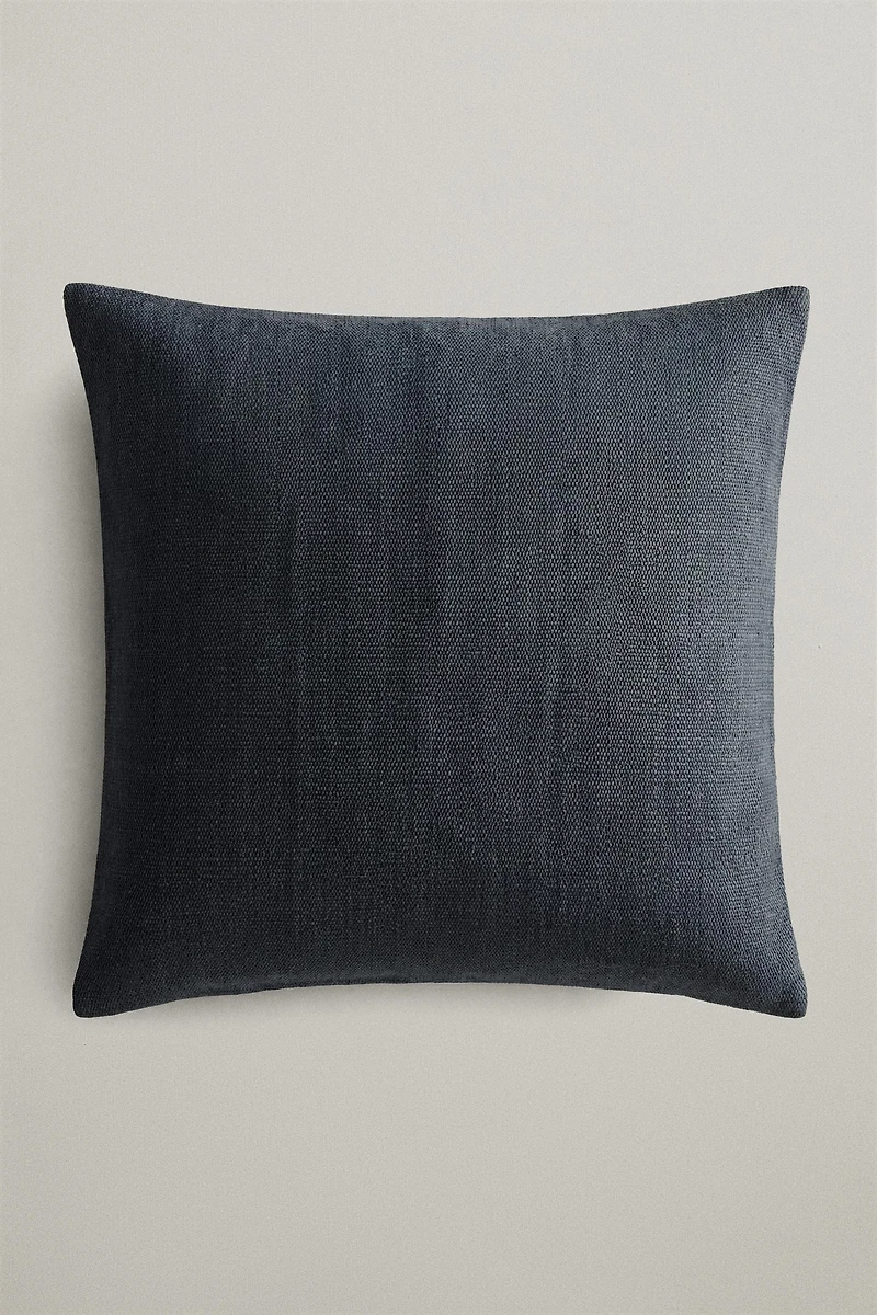 JUTE AND COTTON THROW PILLOW COVER
