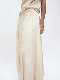 Midi skirt with sash belt detail