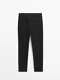 Corduroy jogger fit trousers