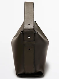 Petit sac porté épaule en cuir nappa