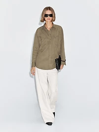 Long shirt with pocket details