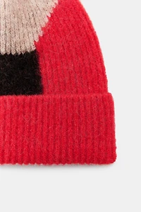 BONNET BEANIE EN MAILLE IMPRIMÉ