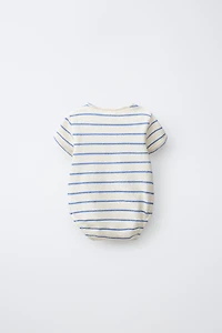 STRIPED HENLEY BODYSUIT