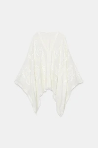 ZW COLLECTION EMBROIDERED CAPE BLOUSE