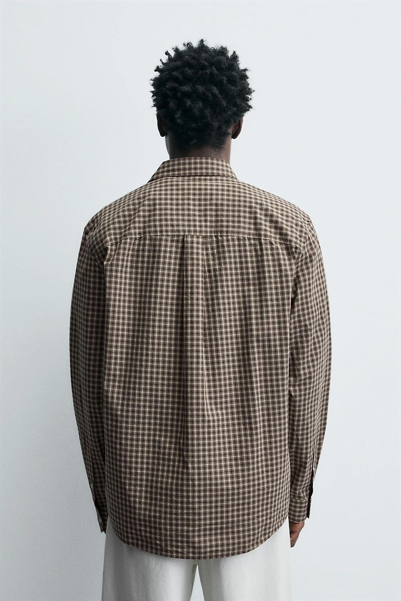 RELAXED FIT PLAID SHIRT